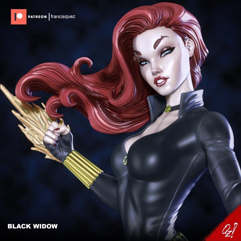 黑寡妇3D打印模型|Black Widow with NSFW version by Francis Quez – 3D Print Model STL