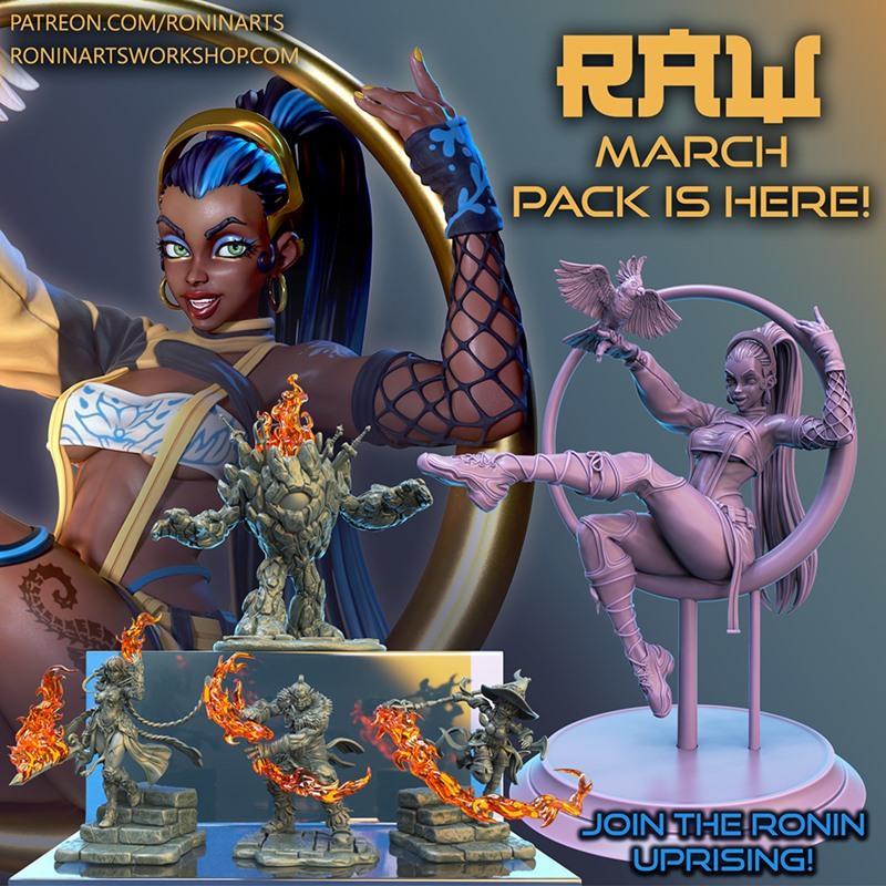 Ronin Arts Workshop RAW - 3D打印模型：M25三月2023作品集|Ronin Arts Workshop RAW – M25 March 2023 – 3D Print Model STL