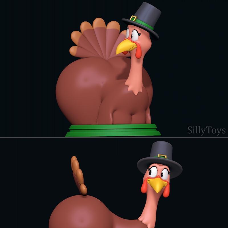 感恩节大翘臀3D打印模型|Turkey Big Booty for Thanksgiving – 3D Print Model STL