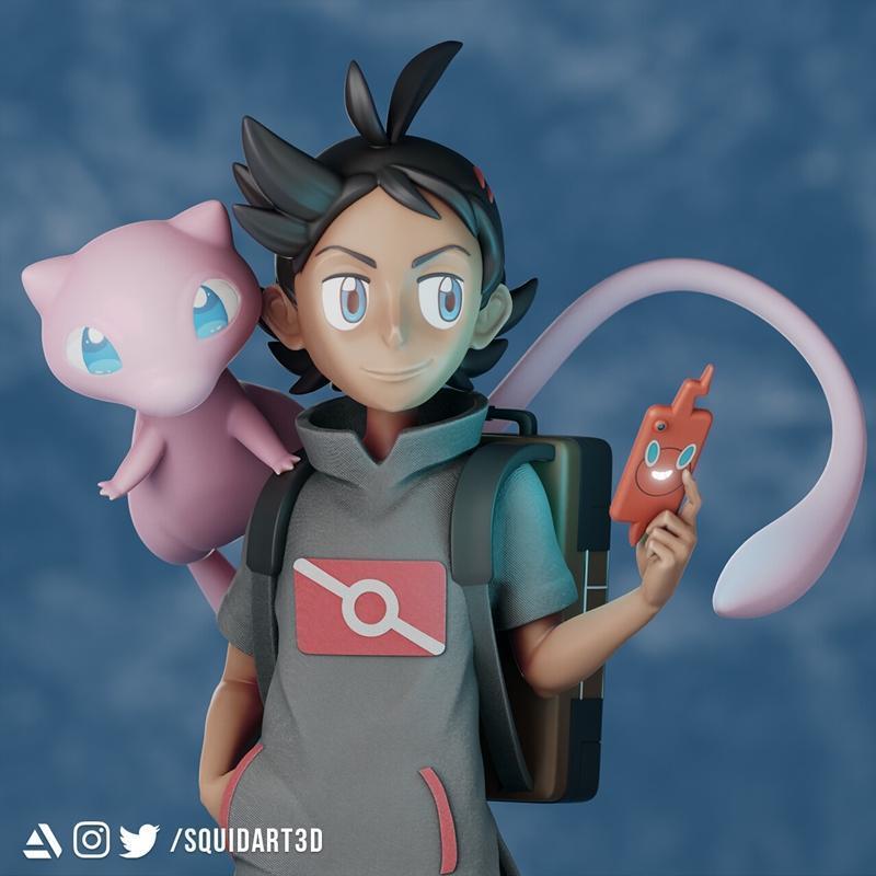 宝可梦 - 皮卡丘 - 3D打印模型|Pokemon – Goh and Mew – 3D Print Model STL