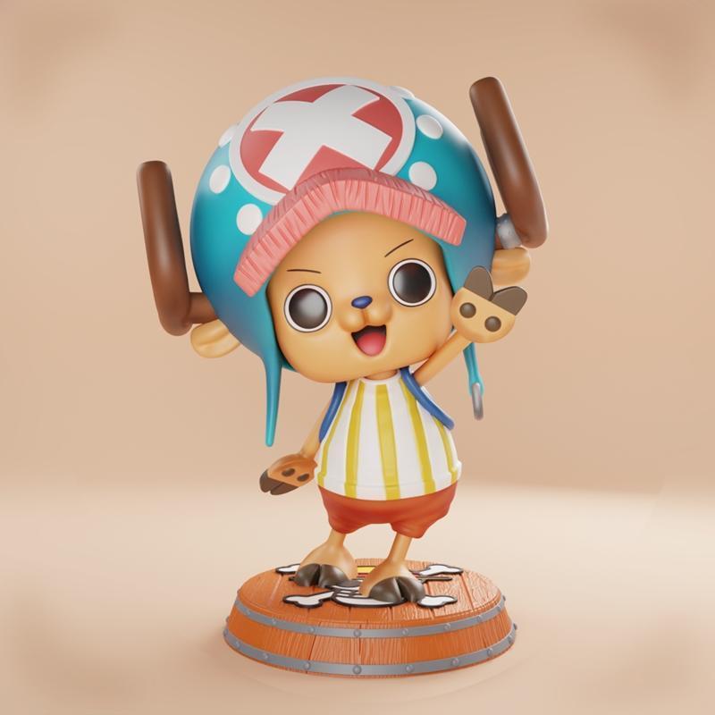 One Piece切鸡模型3D打印文件|Chopper – One Piece presupported – 3D Print Model STL