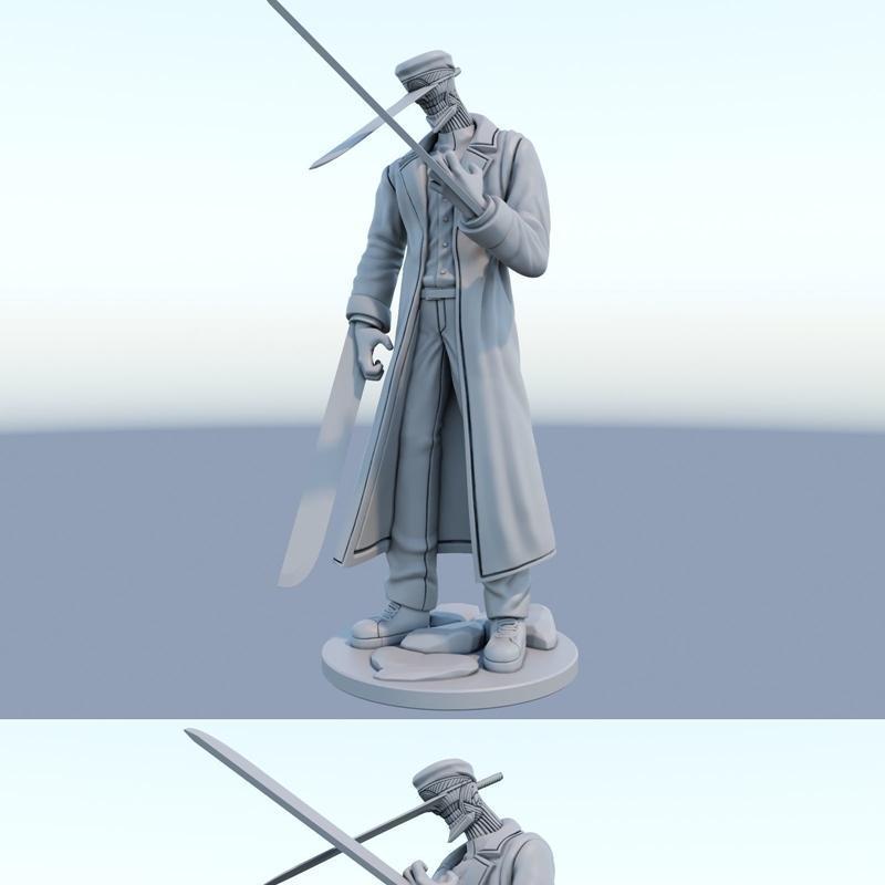 链锯人 佐助 3D打印模型|Katana Man from Chainsawman – 3D Print Model STL