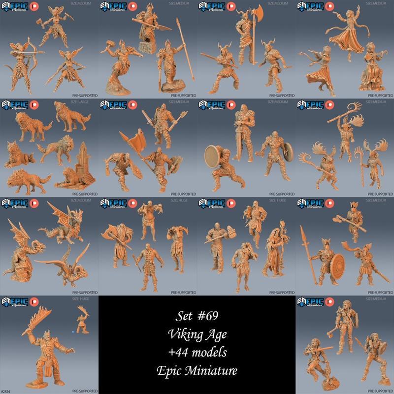 北欧维京时代3D打印模型|Epic Miniatures – Viking Age – 3D Print Model STL