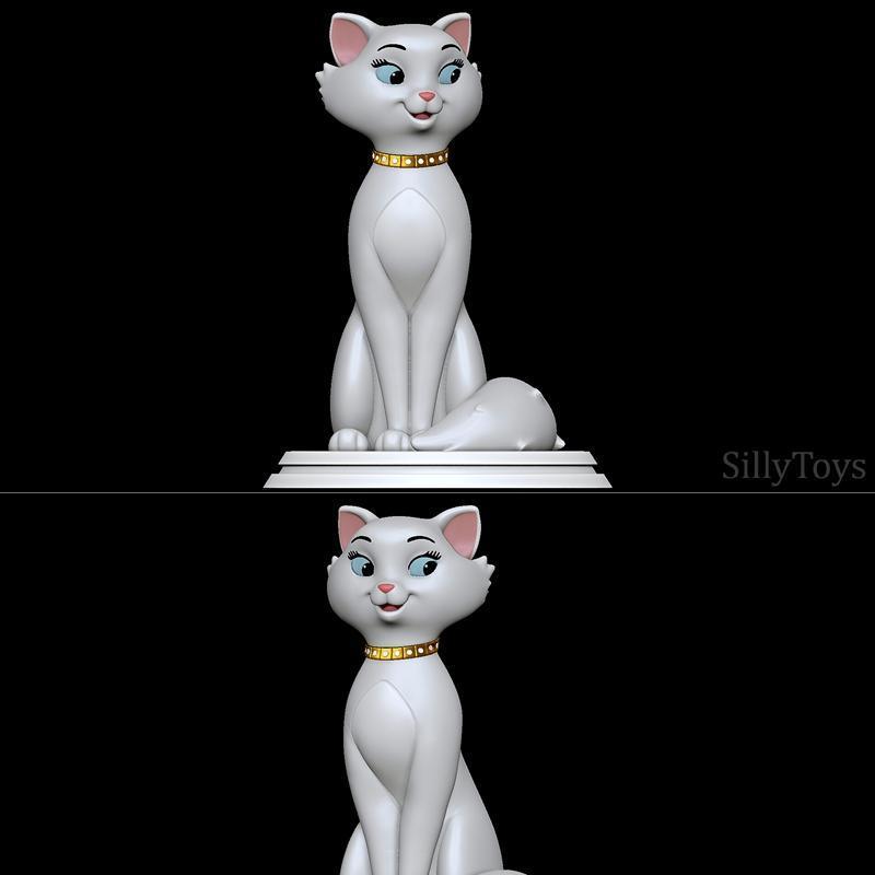 杜施——贵族猫咪——3D打印模型|Duchess – The Aristocats – 3D Print Model STL