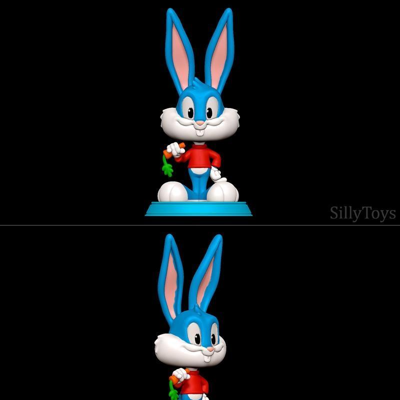 小兔波斯特——Tiny Toon Adventures——3D打印模型|Buster Bunny – Tiny Toon Adventures – 3D Print Model STL