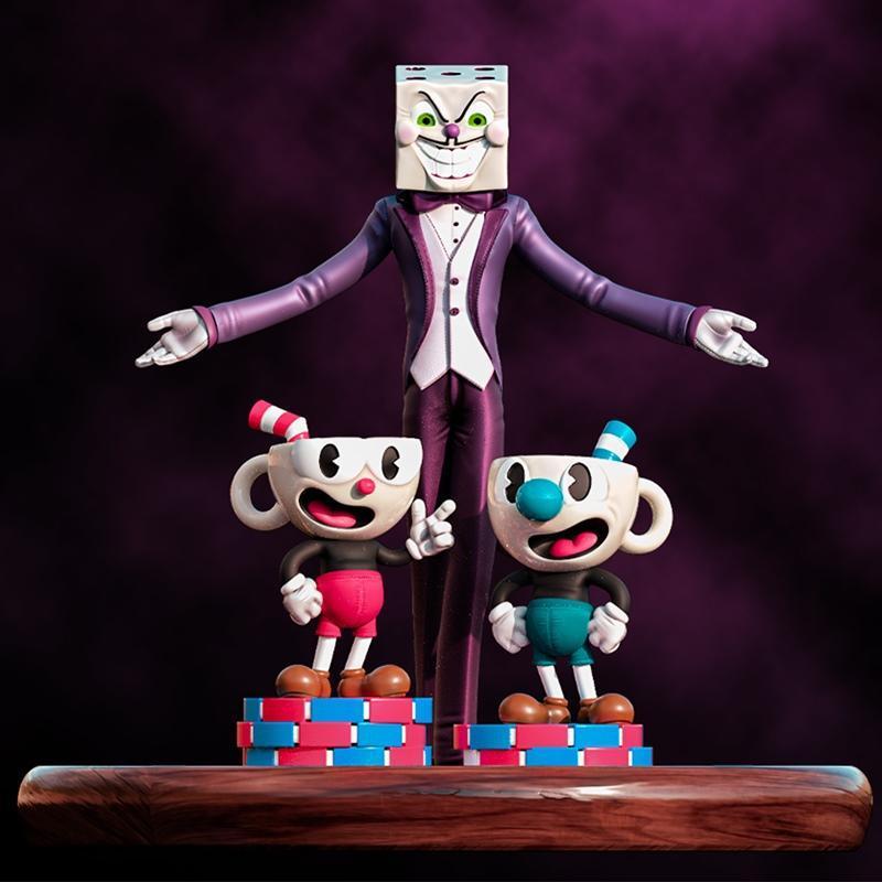 Cuphead与Mugman及KingDice 3D打印模型|Cuphead Mugman and kingdice – 3D Print Model STL