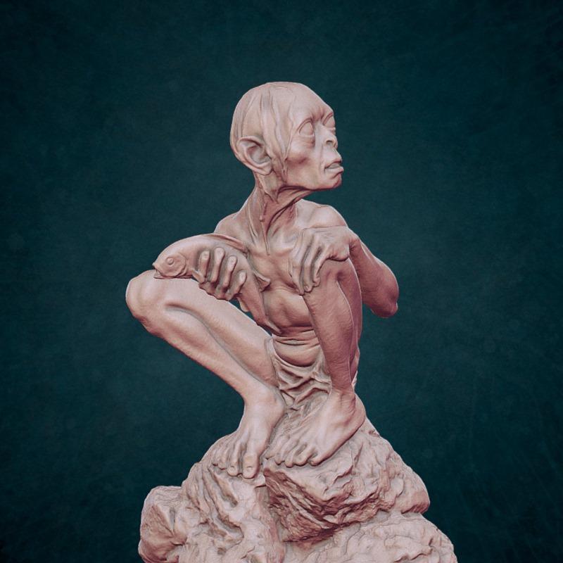 指环王 咕噜 3D打印模型|Gollum – The Lord of the rings – 3D Print Model STL