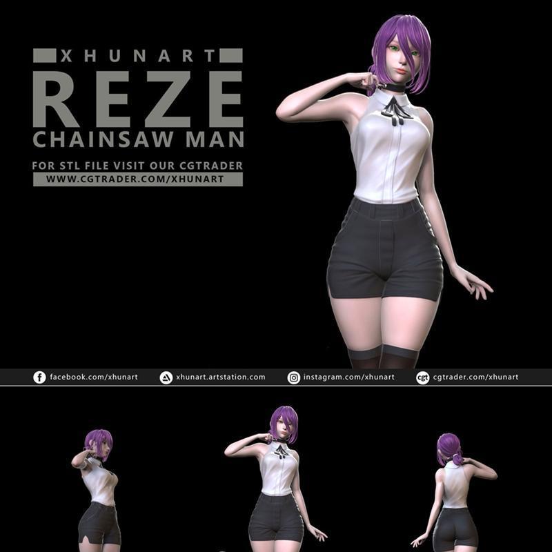 chainsawman 法尔 3D打印模型|Chainsawman – Reze – 3D Print Model STL