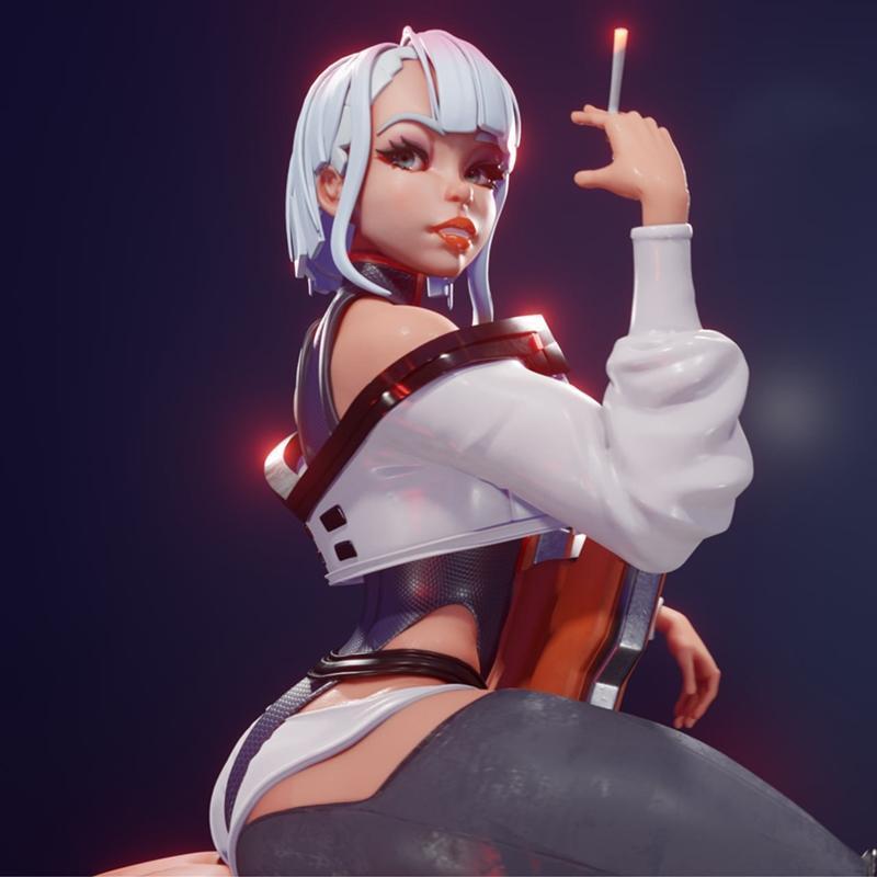 赛博朋克边缘跑者Lucy库希纳达 3D打印模型|Lucy Kushinada – Cyberpunk Edgerunner Lucy – 3D Print Model STL