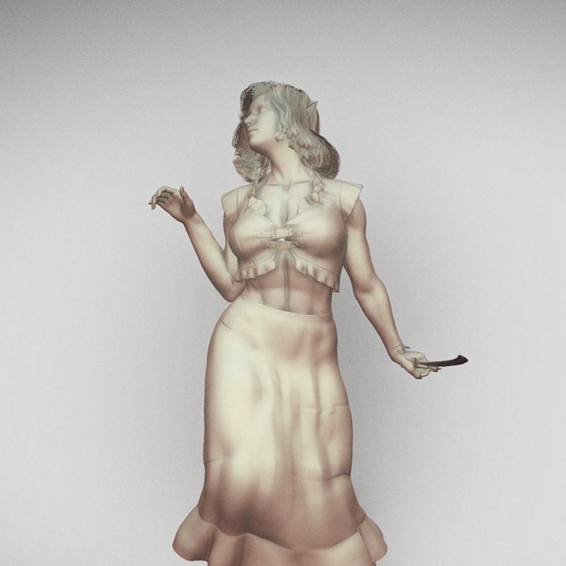 精灵女孩 3D打印模型|Elf Girl – 3D Print Model STL