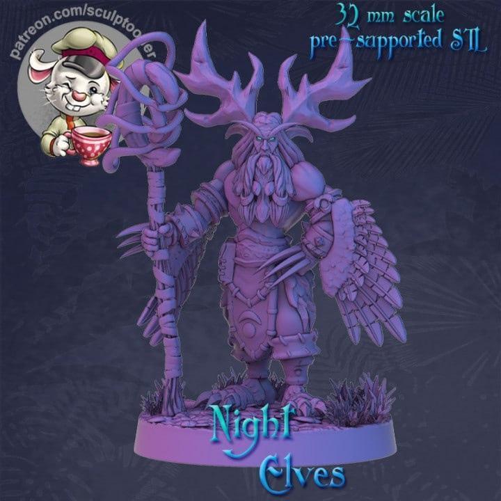 SCULPTOONER - 机械熊夜精灵 - 3D打印模型|SCULPTOONER – Bear Night Elf – 3D Print Model STL