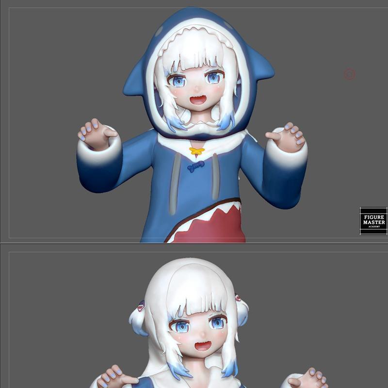 Figuremaster - 甘雨 - 3D打印模型|Figuremaster – Gawr Gura – 3D Print Model STL