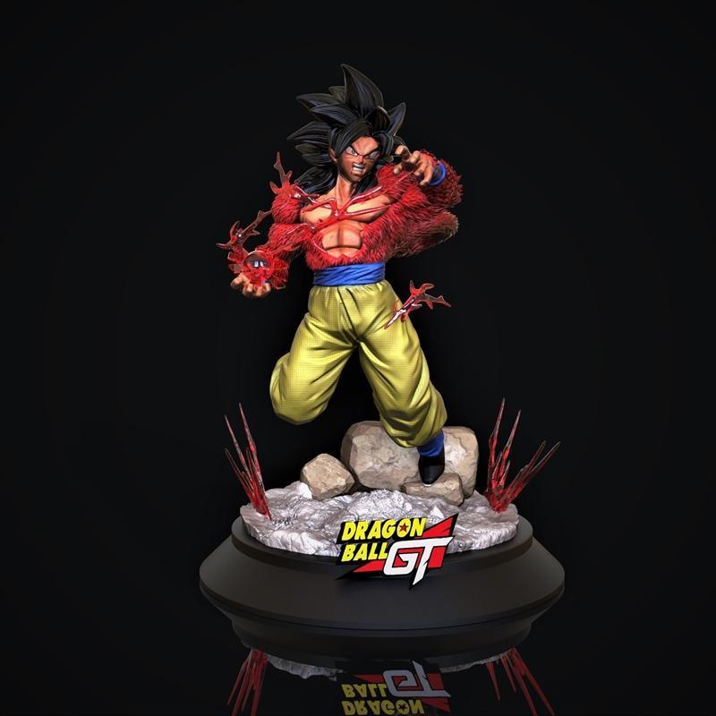 龙珠超 4 - 3D打印模型 STL|Goku Sjj 4 – 3D Print Model STL