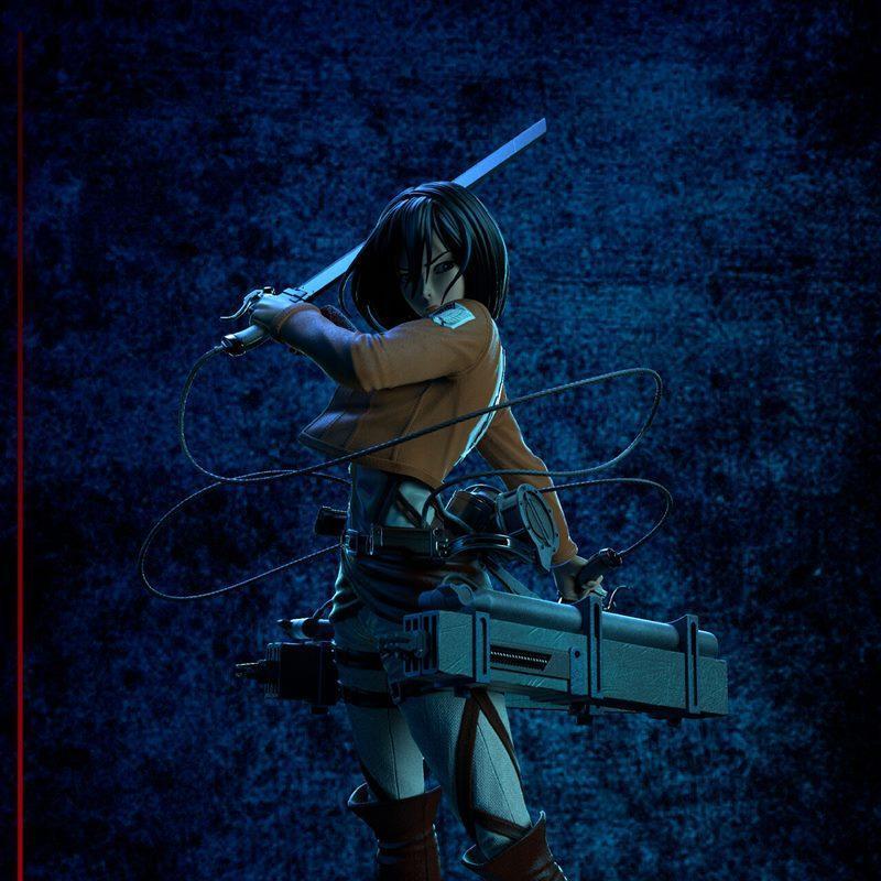 铠甲少女米卡莎 3D打印模型 STL|Mikasa Ackerman Fan Art – 3D Print Model STL