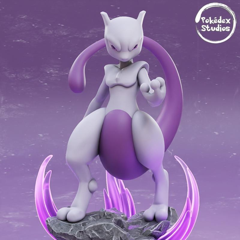Pokédex工作室 150号梅温二世 3D打印模型|Pokédex Studios – 150 Mewtwo – 3D Print Model STL
