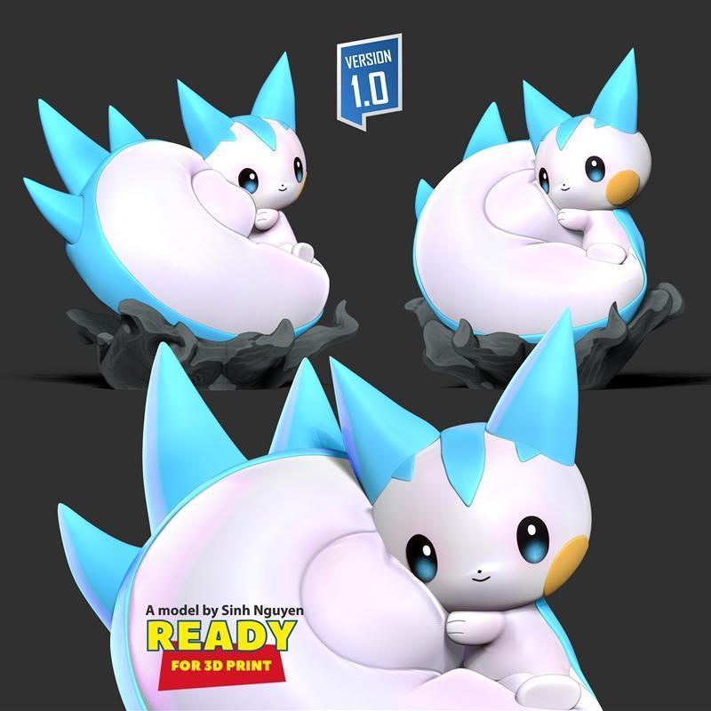 宝可梦皮卡丘3D打印模型|Pachirisu – Pokemon Fanart – 3D Print Model STL