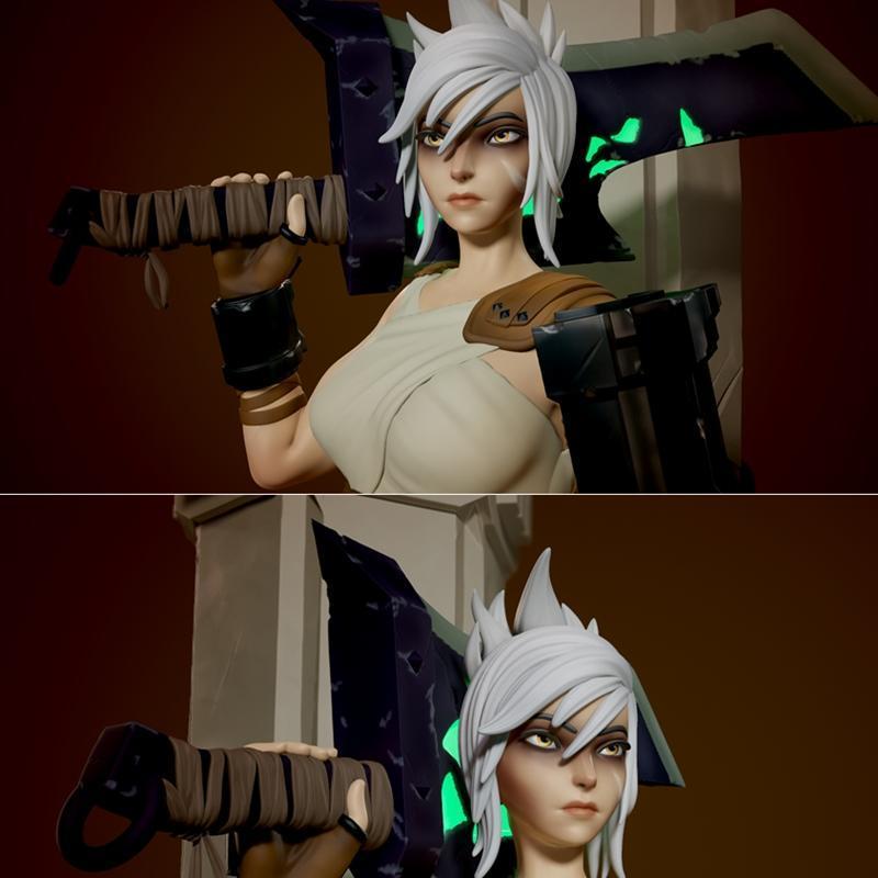 洛桑联盟：里文 3D打印模型|Riven League of Legends – Inaki Sculpts – 3D Print Model STL