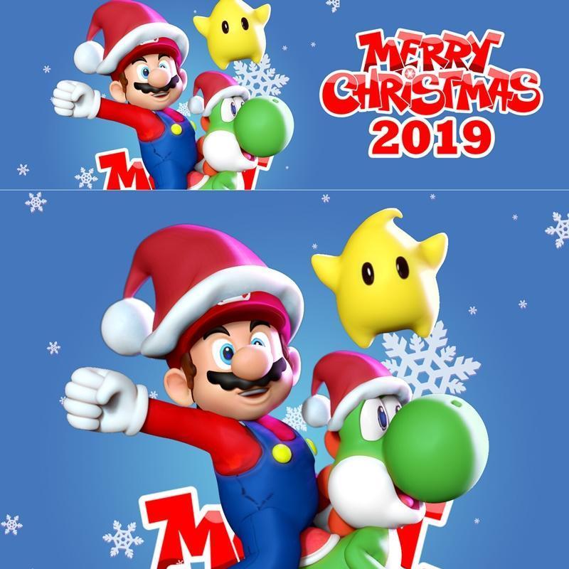 圣诞快乐2019，马里奥3D打印模型|Merry Xmas 2019 with Mario – 3D Print Model STL
