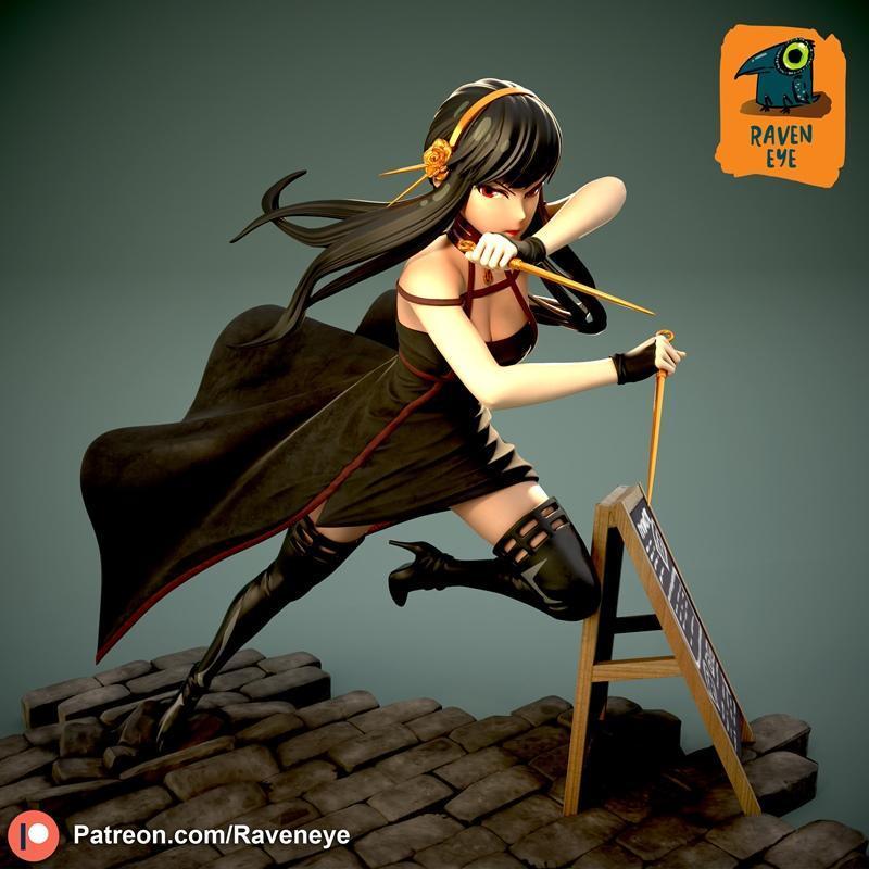Raven Eye – 《spy x family》3D打印模型|Raven Eye – Yor Forger Spy x Family – 3D Print Model STL