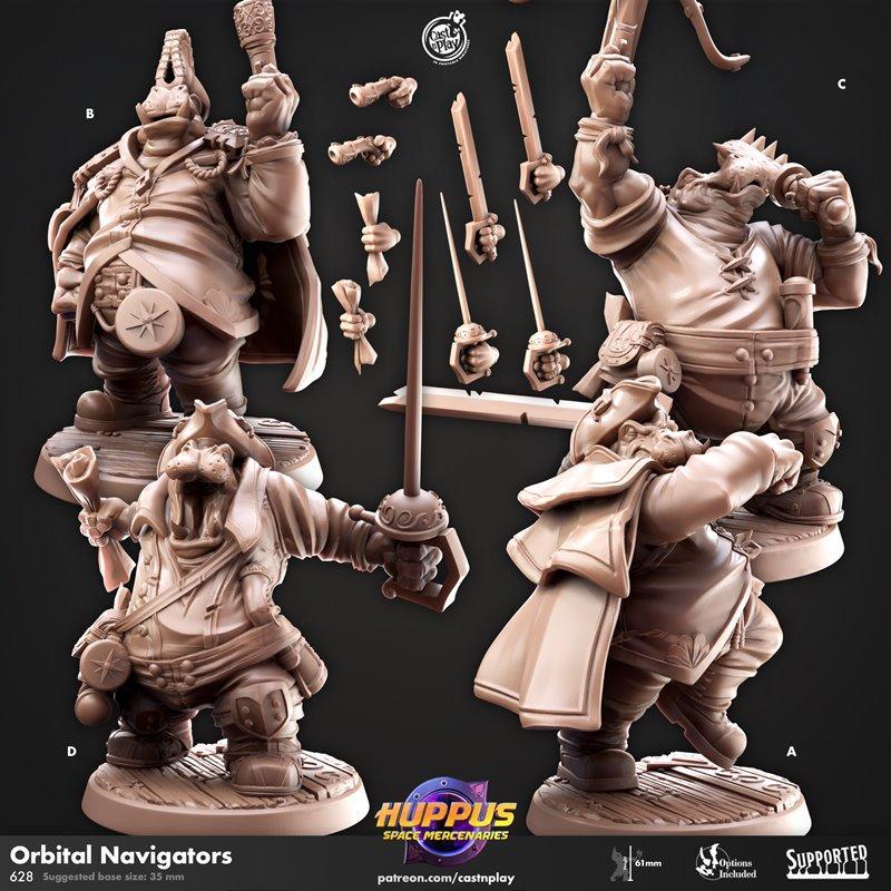 Huppus太空佣兵 3D打印模型|Cast n Play – Huppus, Space Mercenaries January 2023 – 3D Print Model STL