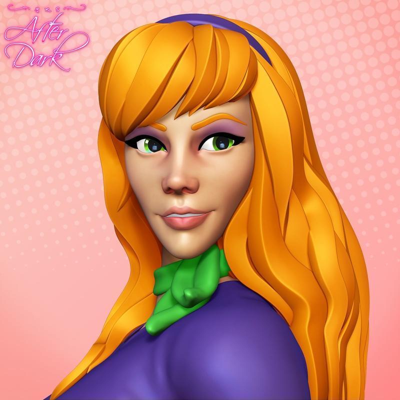 达芙妮复古风3D打印模型|Daphne Pinup Statuette – 3D Print Model STL