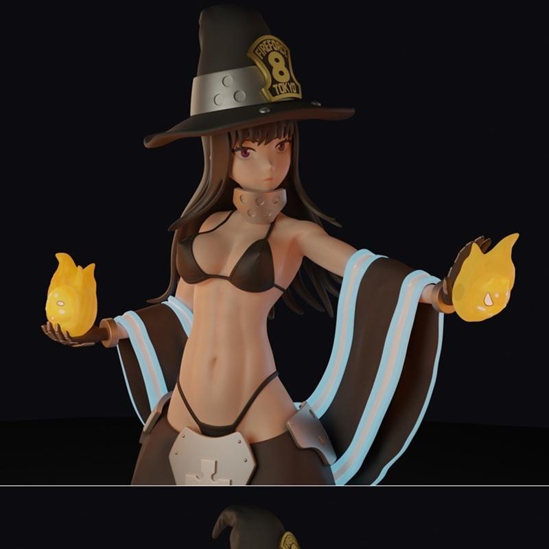 Enen No Shouboutai 马基·奥泽 3D打印模型|Enen No Shouboutai – Maki Oze – 3D Print Model STL