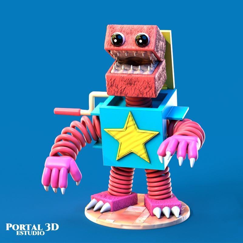 Poppy Playtime 3D打印模型：Boxy Boo角色造型|Boxy Boo Poppy Playtime – 3D Print Model STL
