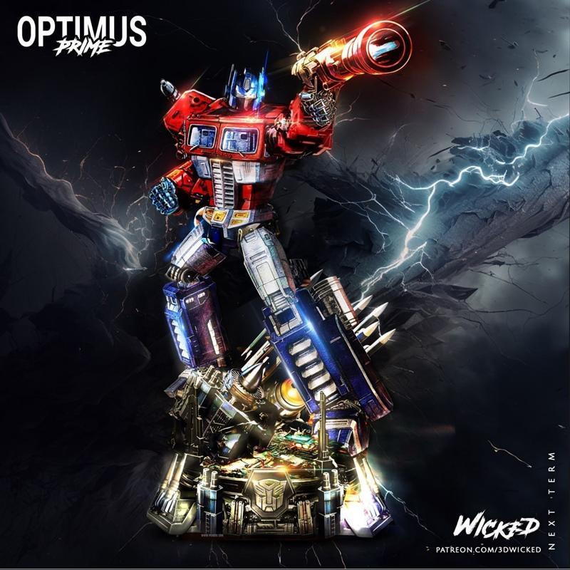 WICKED变形金刚擎天柱3D打印模型|WICKED – Optimus Prime Statue – 3D Print Model STL