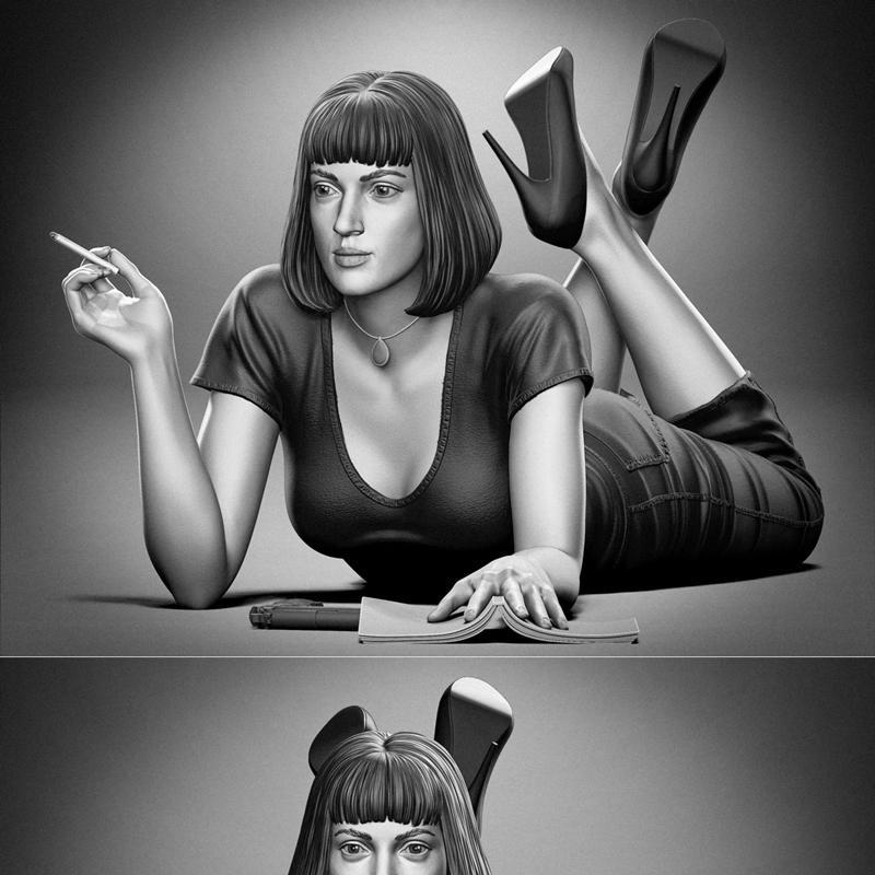 Mia Wallace 3D打印模型 STL|Mia Wallace – 3D Print Model STL