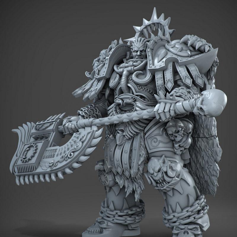 安格隆 3D打印模型|Angron – 3D Print Model STL