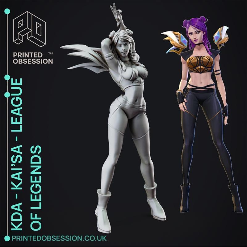 KDA凯萨——传奇莱格尔 3D打印模型|KDA Kaisa – Leagle of legends – 3D Print Model STL
