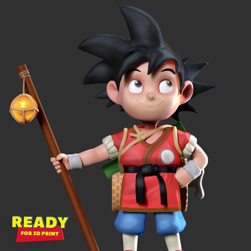 《3D打印模型：龙珠悟空》|Young Goku – 3D Print Model STL