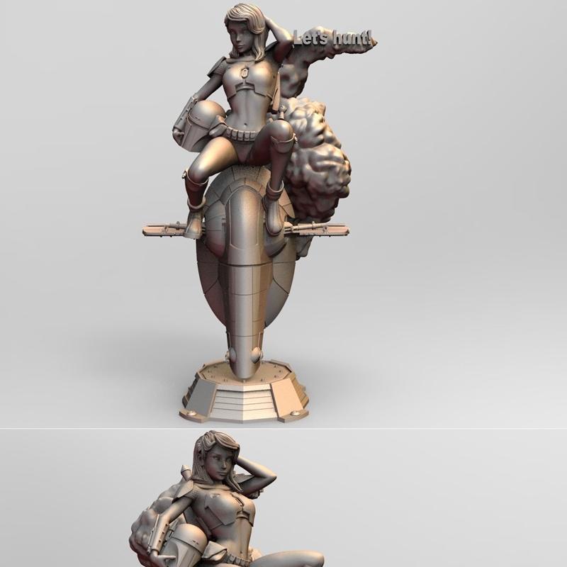 星球大战赏金猎人3D打印模型|Star Wars Bounty Hunter PinUp – 3D Print Model STL