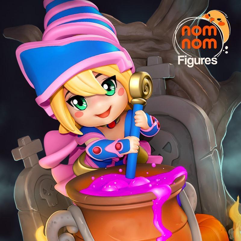 Chibi暗黑魔导士女孩 - 魔卡少女樱 3D打印模型|Chibi Dark Magician Girl – YuGiOh – 3D Print Model STL