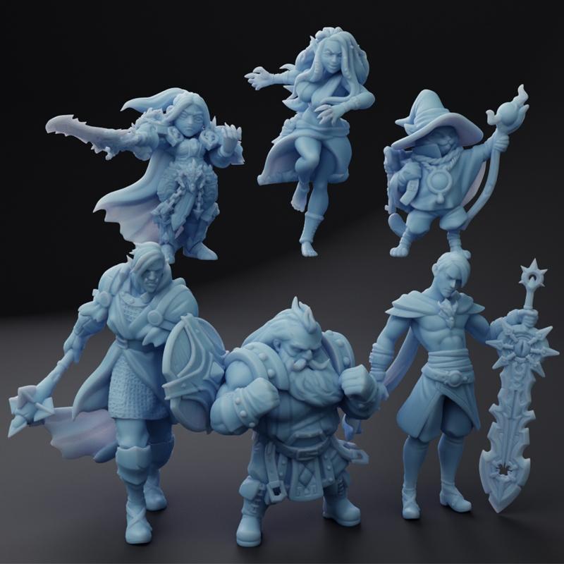 双女神迷你模型 2023年1月 3D打印STL文件|Twin Goddess Miniatures January 2023 – 3D Print Model STL
