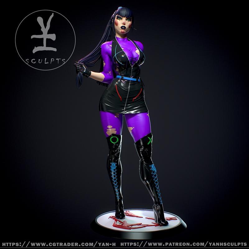 Punchline 3D打印模型：Yan-H角色立体模型|Punchline – Yan-H – 3D Print Model STL