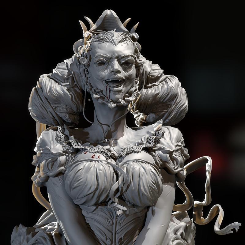 吸血鬼女孩德古拉·瓦拉德·钉刺者奴隶 3D打印模型|Vampire Girl Draculas Vlad the Impaler Slave – 3D Print Model STL