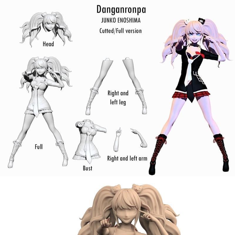 江之岛 Junko Danganronpa 3D打印模型|Junko Enoshima Danganronpa – 3D Print Model STL