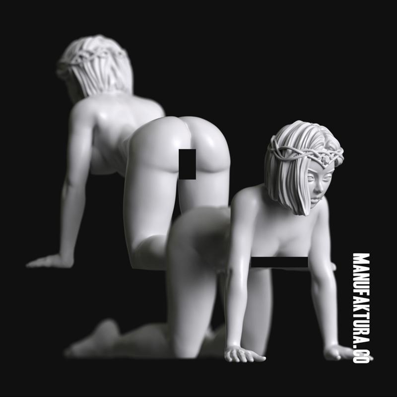 第六十三系列——高阶精灵女囚奴隶 3D打印模型|Sub Series 63 – Naked Female Highborn Elf Prisoner Slave – 3D Print Model STL