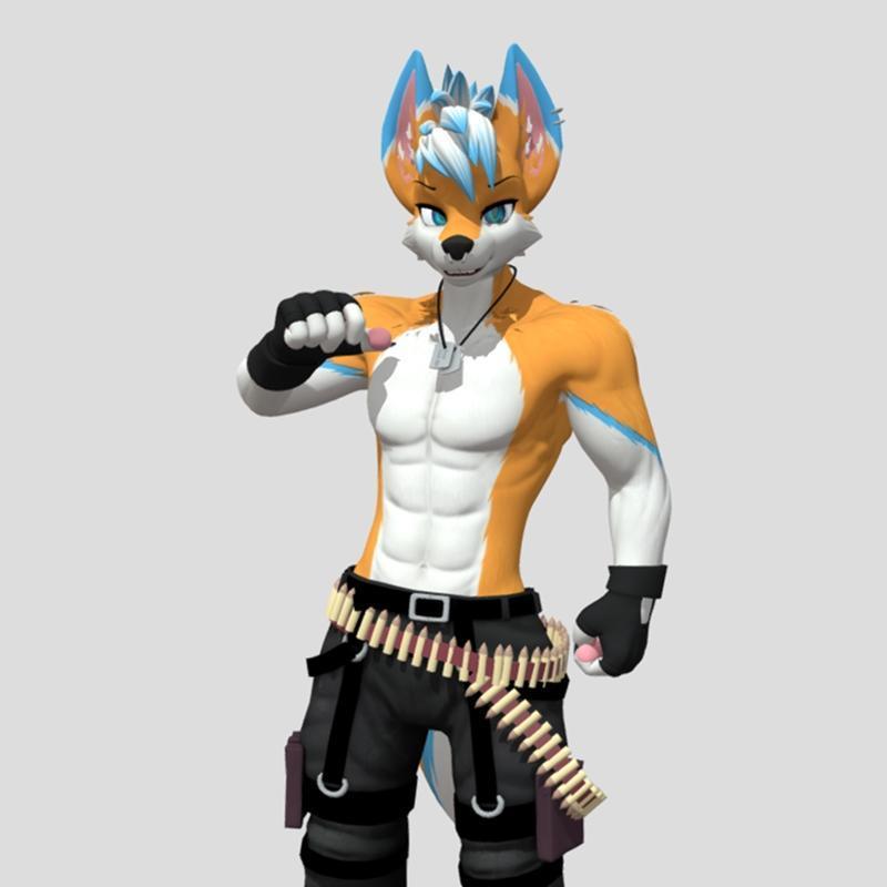 Acid Fox VRChat作品《3D打印模型》|Acid Fox VRChat commission – 3D Print Model STL