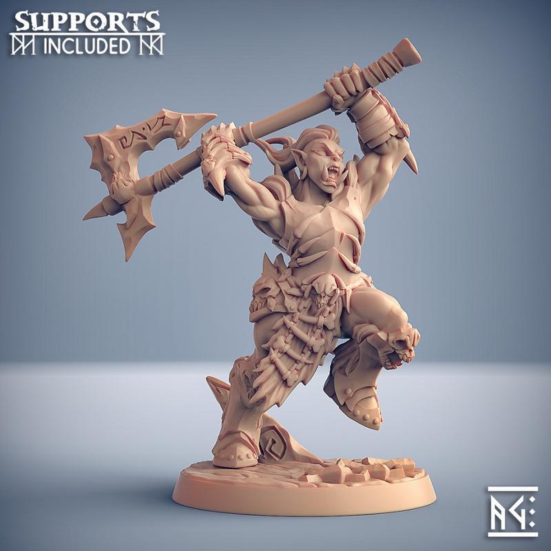 霜金属氏族兽人男 3D打印模型|Artisan Guild – Frostmetal Clan Orc H – 3D Print Model STL