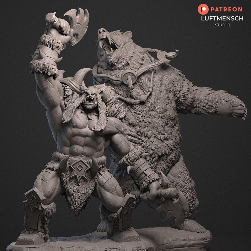 雷克斯和米沙 3D打印模型|Rexxar and Misha – 3D Print Model STL