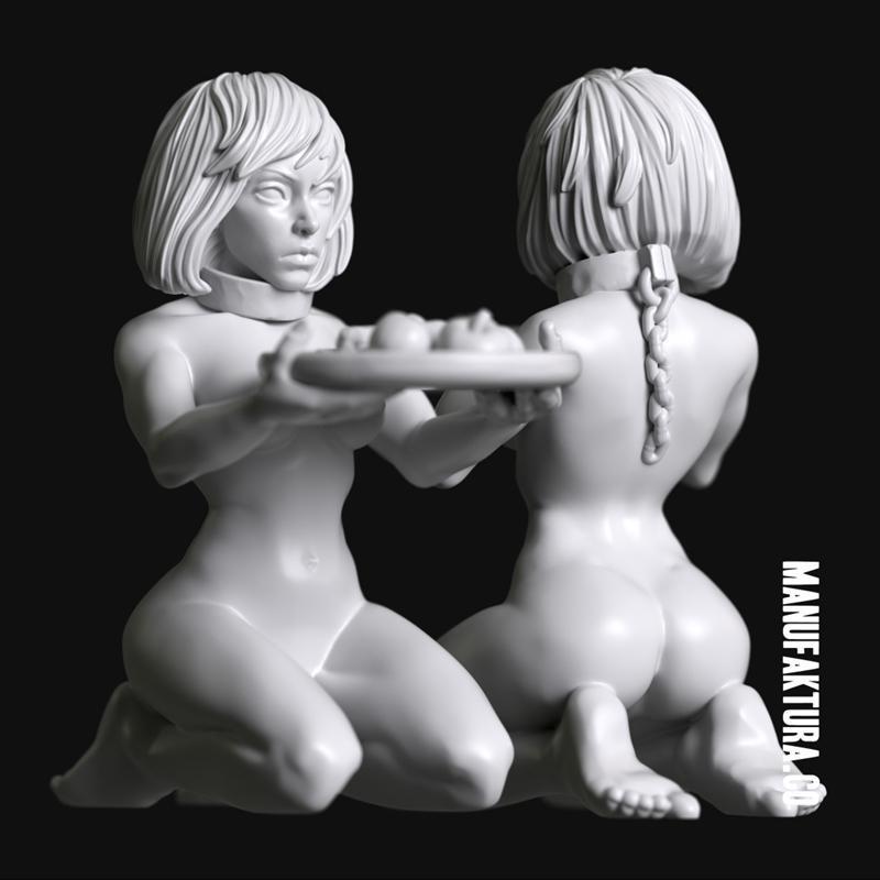 系列117 - 女性战斗姐妹囚徒奴隶 3D打印模型|Sub Series 117 – Naked and Bound Female Battle Sister Prisoner Slave – 3D Print Model STL