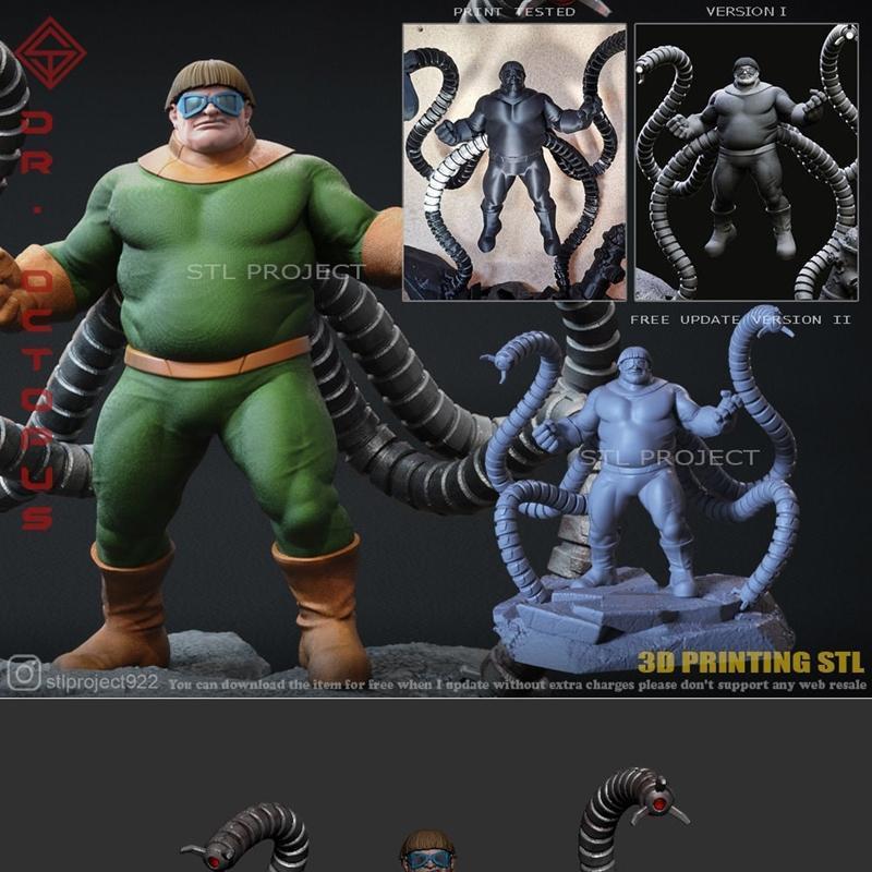 博士蜘蛛侠经典模型-3D打印雕塑|Dr Octopus Classic – 3D Print Model STL