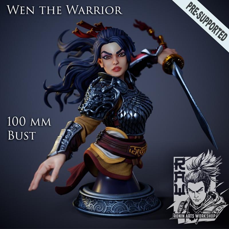 战士塑像 3D打印模型|Wen – Warrior Bust – 3D Print Model STL