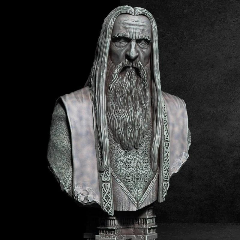 指环王 索拉曼 雕塑 3D打印模型|The Lord Of Rings – Saruman Bust – 3D Print Model STL