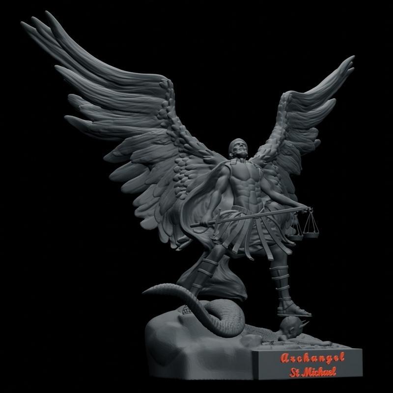 圣米迦勒天使 3D打印模型|St. Michael the Archangel – 3D Print Model STL