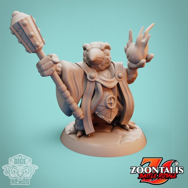 骰子头——暗影战士与暗影圣职者 3D打印模型|Dice Heads – Raven Fighter and Raven Cleric – 3D Print Model STL
