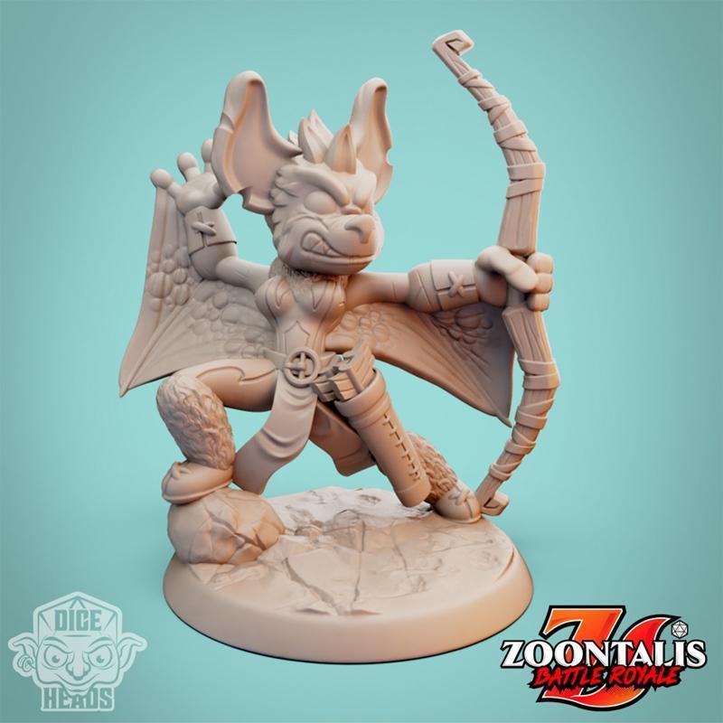骰子头——蝙蝠弓手与蝙蝠游侠3D打印模型|Dice Heads – Bat Archer and Bat Rogue – 3D Print Model STL