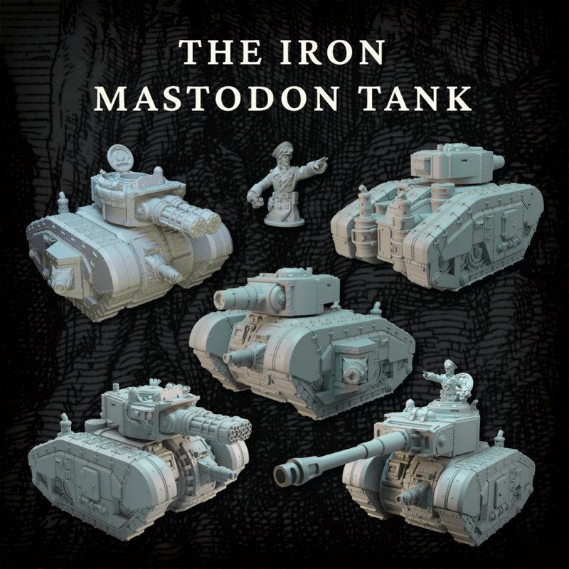 铁巨象战车 3D打印模型|Lore Miniatures – Iron Mastodon Battle Tank – 3D Print Model STL
